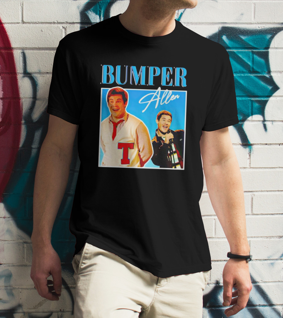 Bumper Allen Collage With Red T Sweater And Microphone T-Shirt