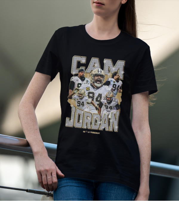 Cam Jordan Football New Orleans Saints Number 94 NFL Defensive Star T-Shirt