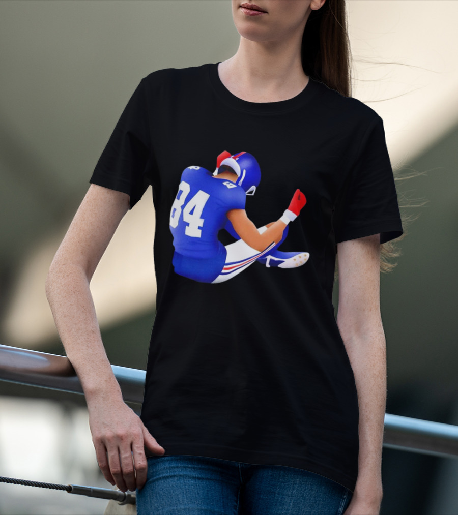 Jomboymedia Route Runner 84 Football Player Sitting T-Shirt