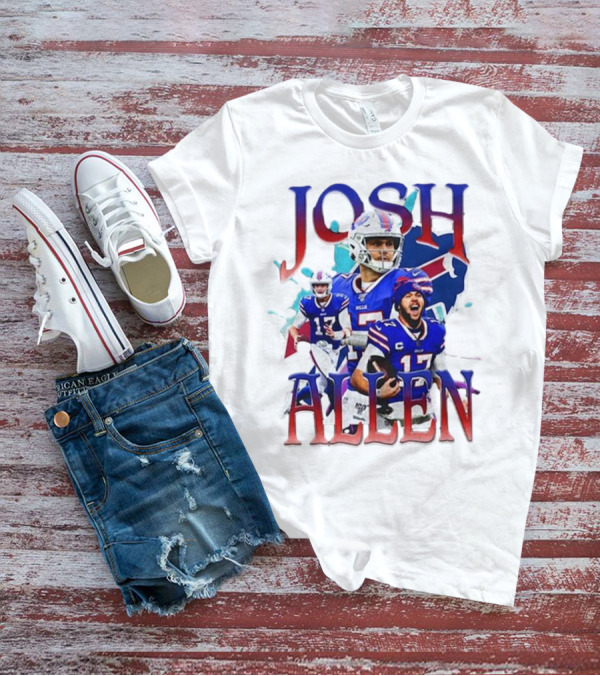 Josh Allen Buffalo Bills Number 17 Football Player T-Shirt