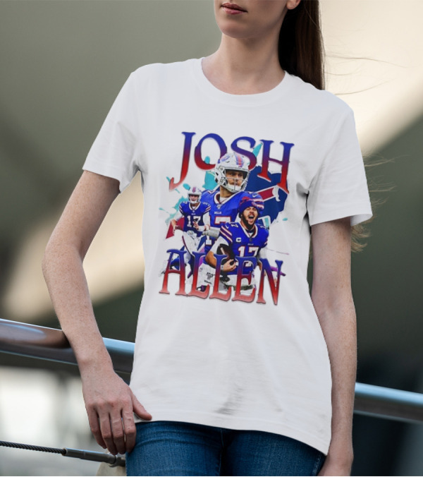 Josh Allen Buffalo Bills Number 17 Football Player T-Shirt