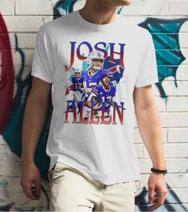 Josh Allen Buffalo Bills Number 17 Football Player T-Shirt