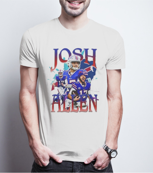 Josh Allen Buffalo Bills Number 17 Football Player T-Shirt