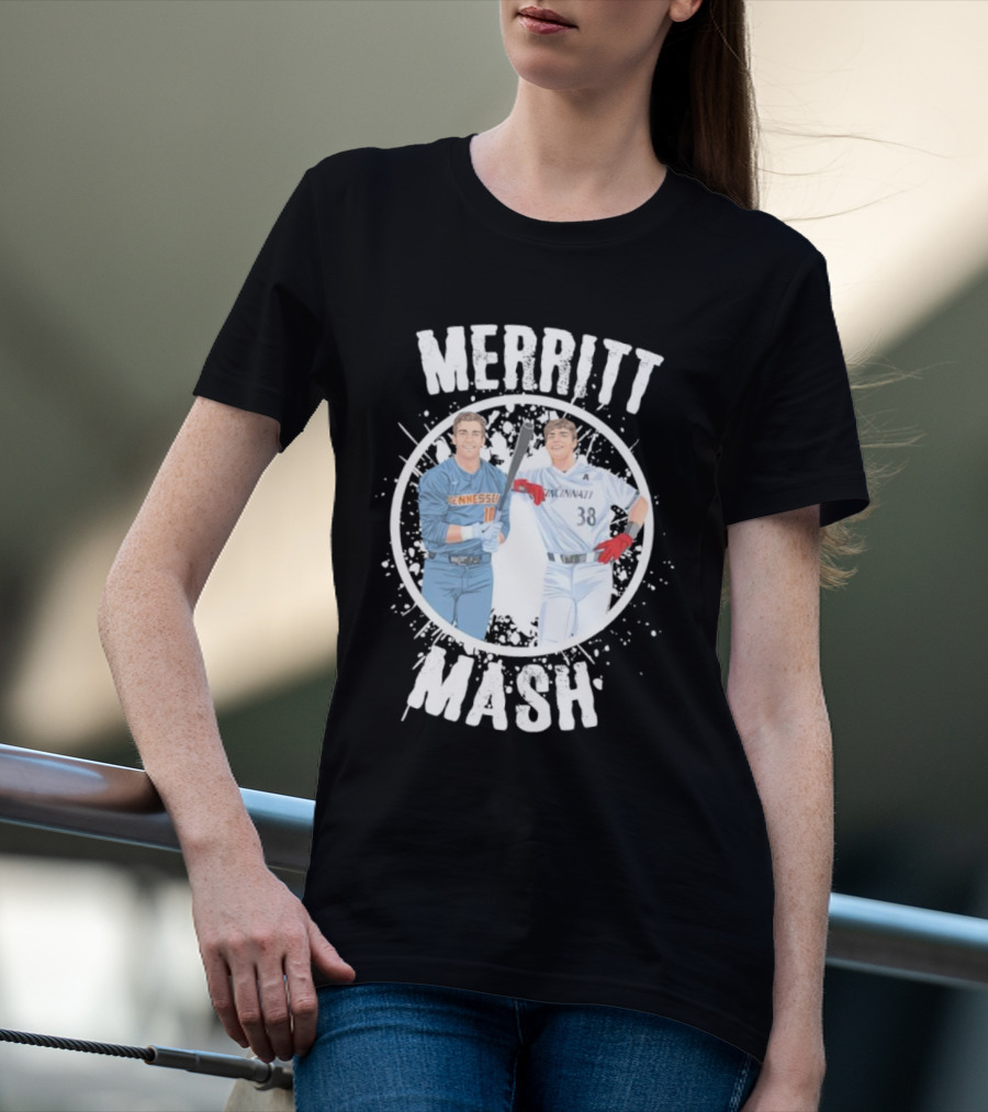 Merritt Mash Tennessee Cincinnati Baseball Duo T-Shirt