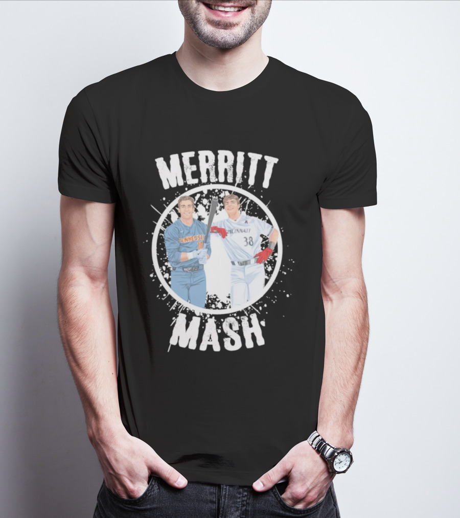Merritt Mash Tennessee Cincinnati Baseball Duo T-Shirt