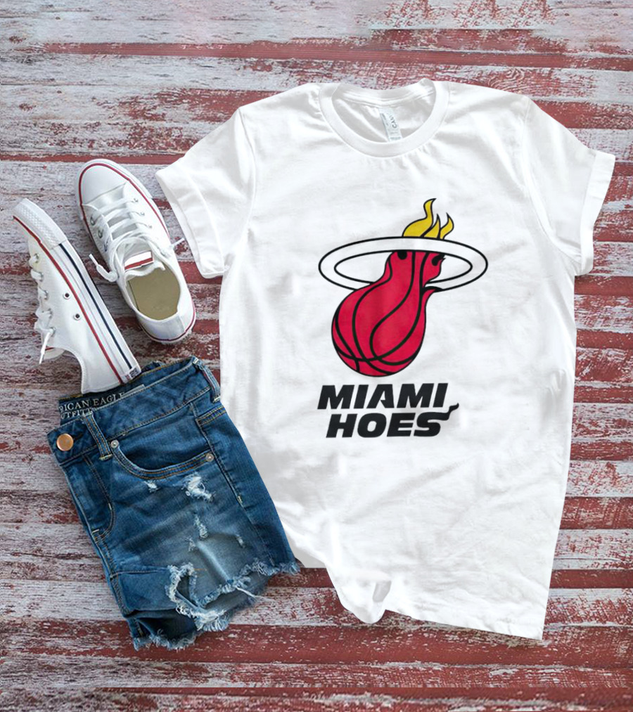 Miami Heat Miami Hoes Basketball Flame T-Shirt