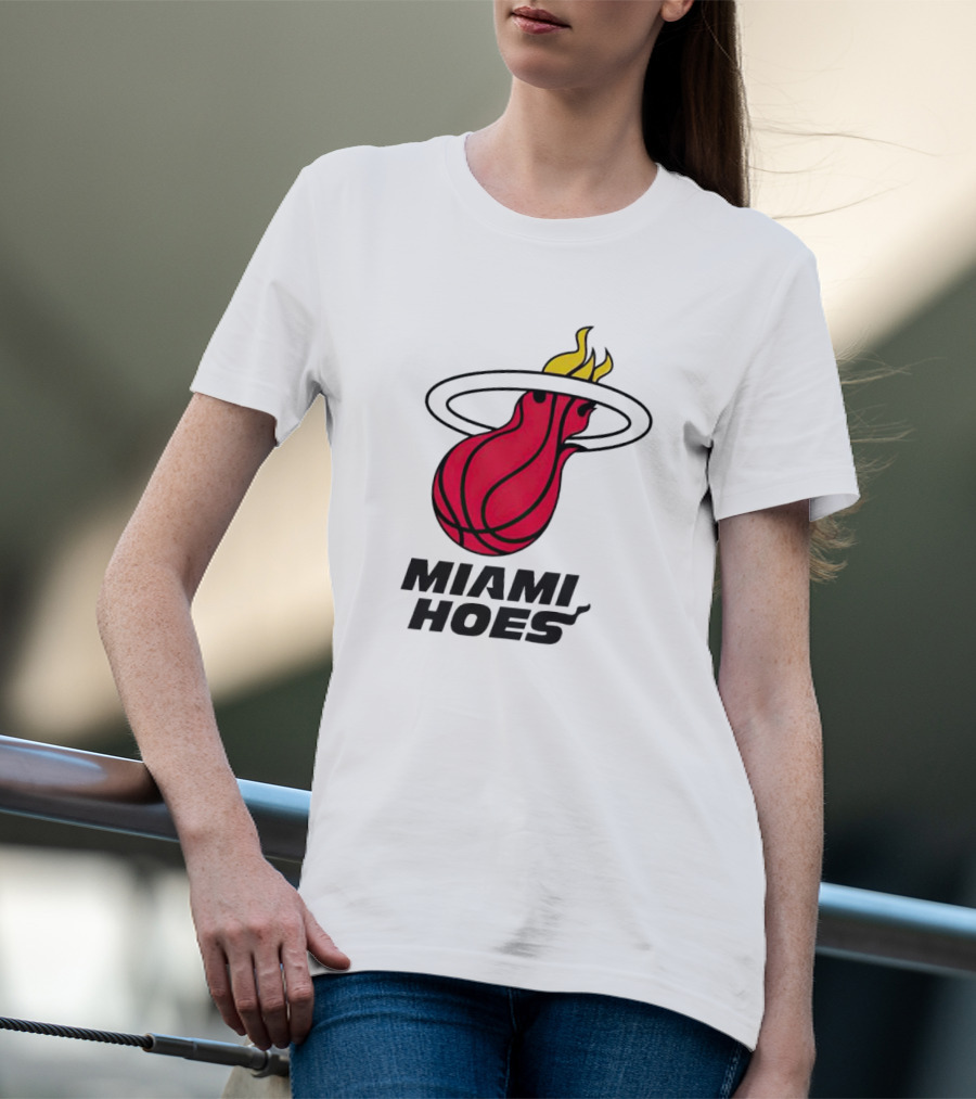 Miami Heat Miami Hoes Basketball Flame T-Shirt