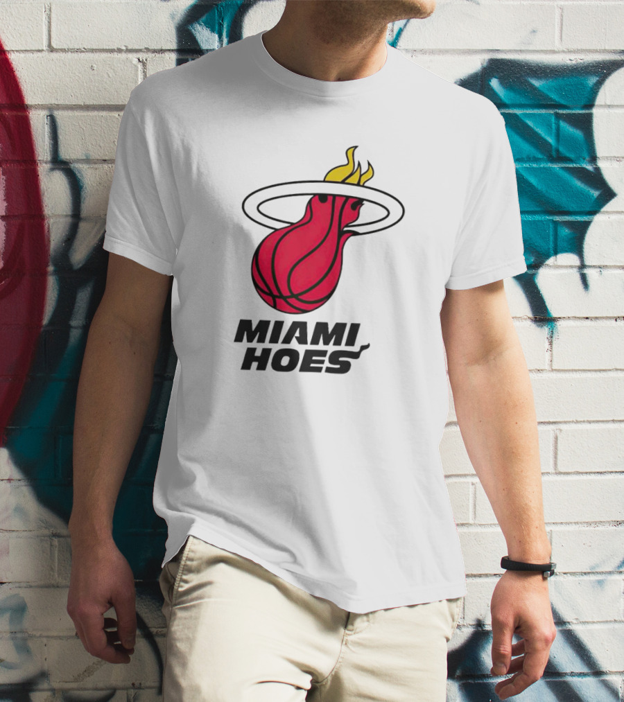 Miami Heat Miami Hoes Basketball Flame T-Shirt
