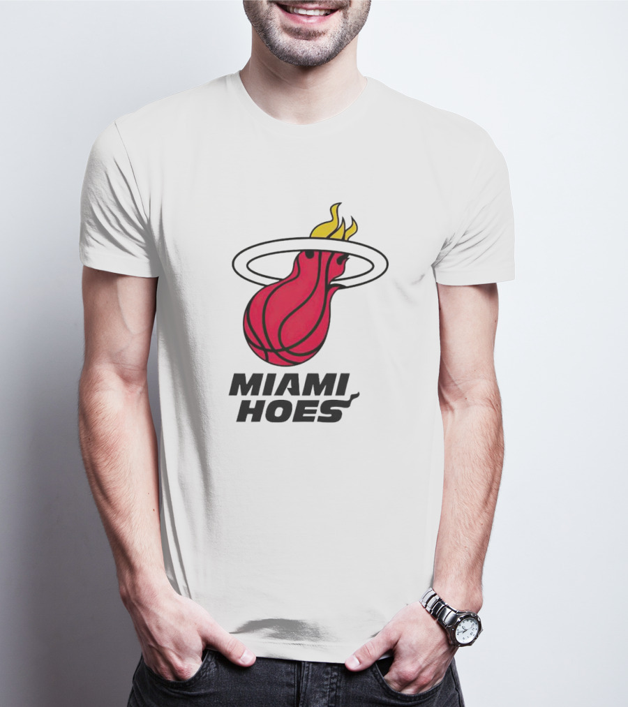 Miami Heat Miami Hoes Basketball Flame T-Shirt