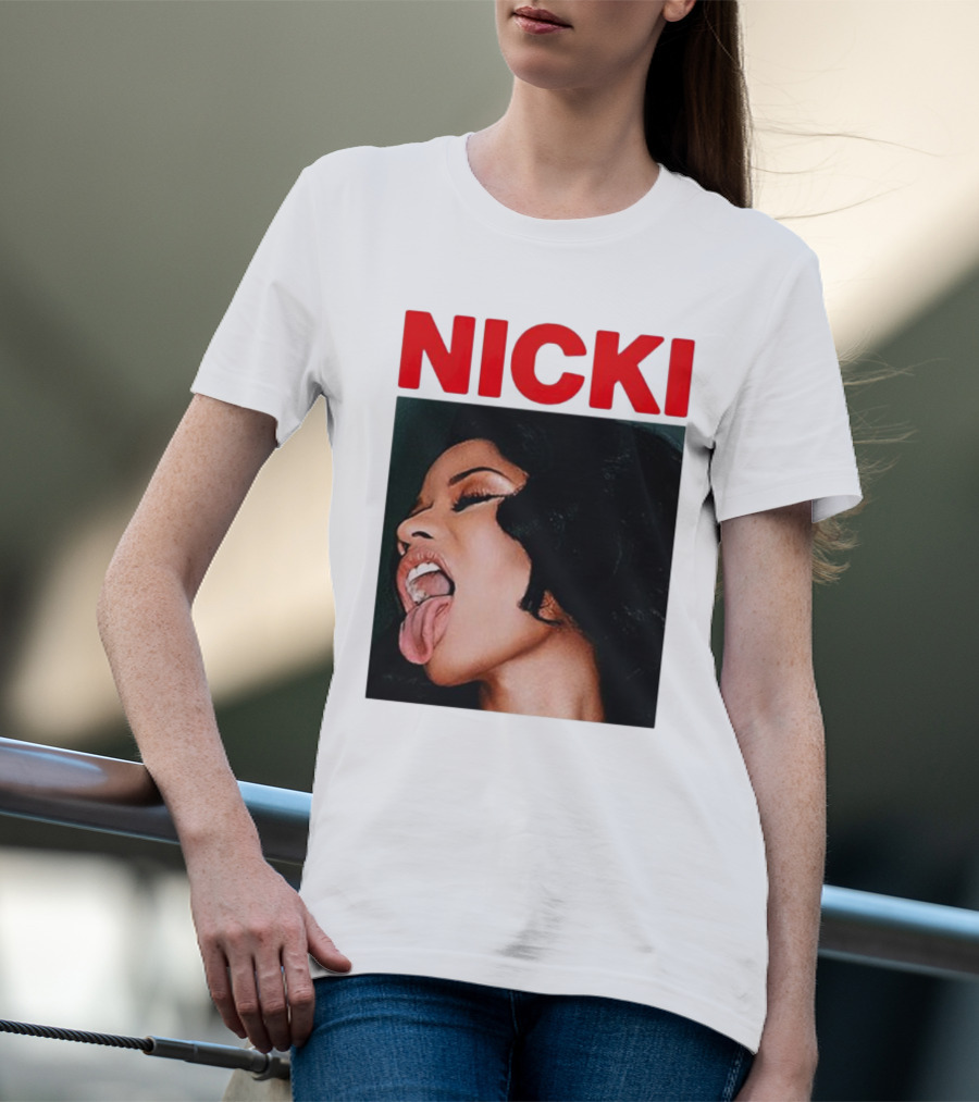 Nicki Sticking Out Tongue Image T-Shirt