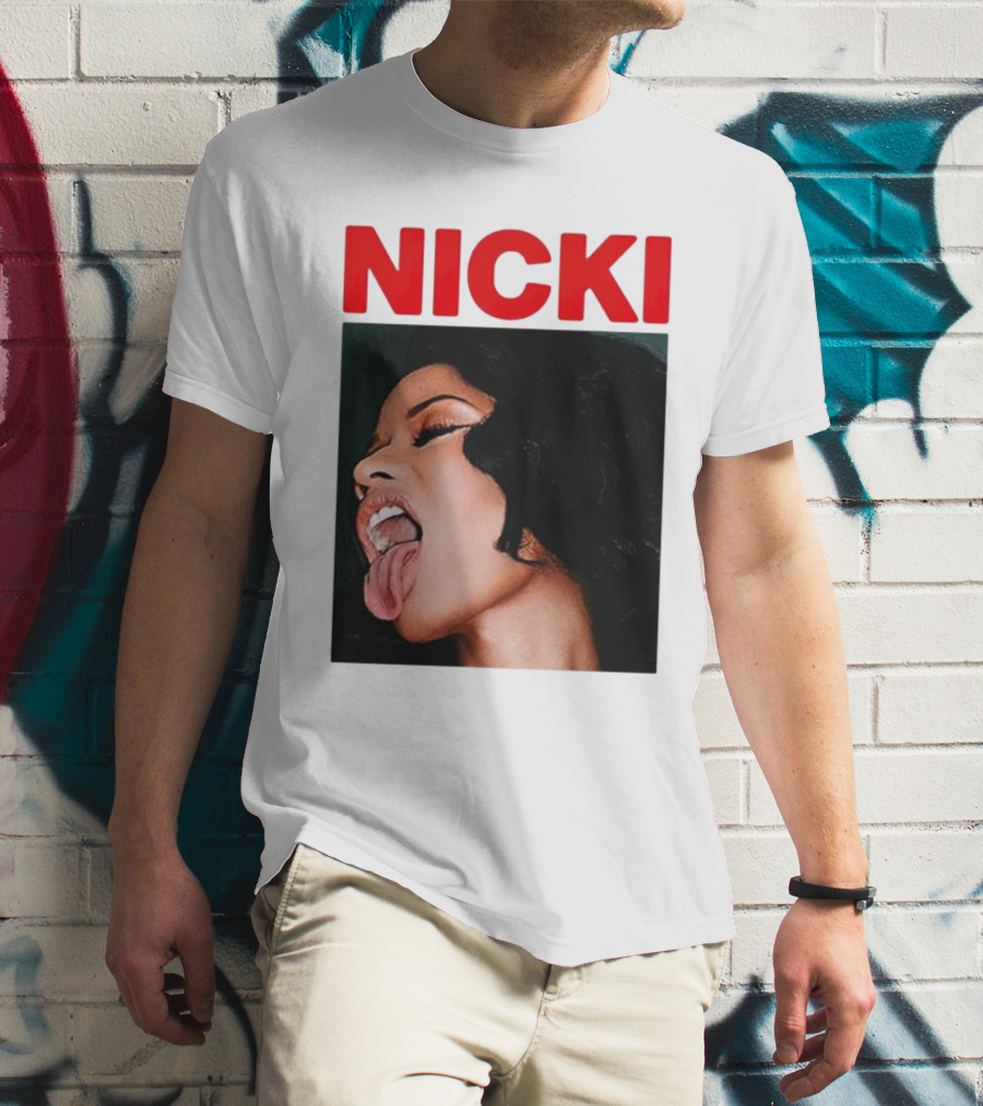 Nicki Sticking Out Tongue Image T-Shirt