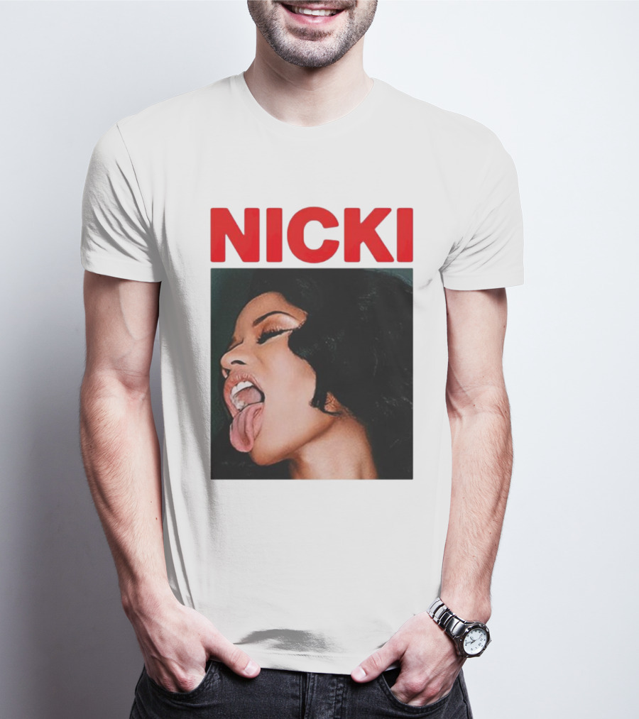 Nicki Sticking Out Tongue Image T-Shirt