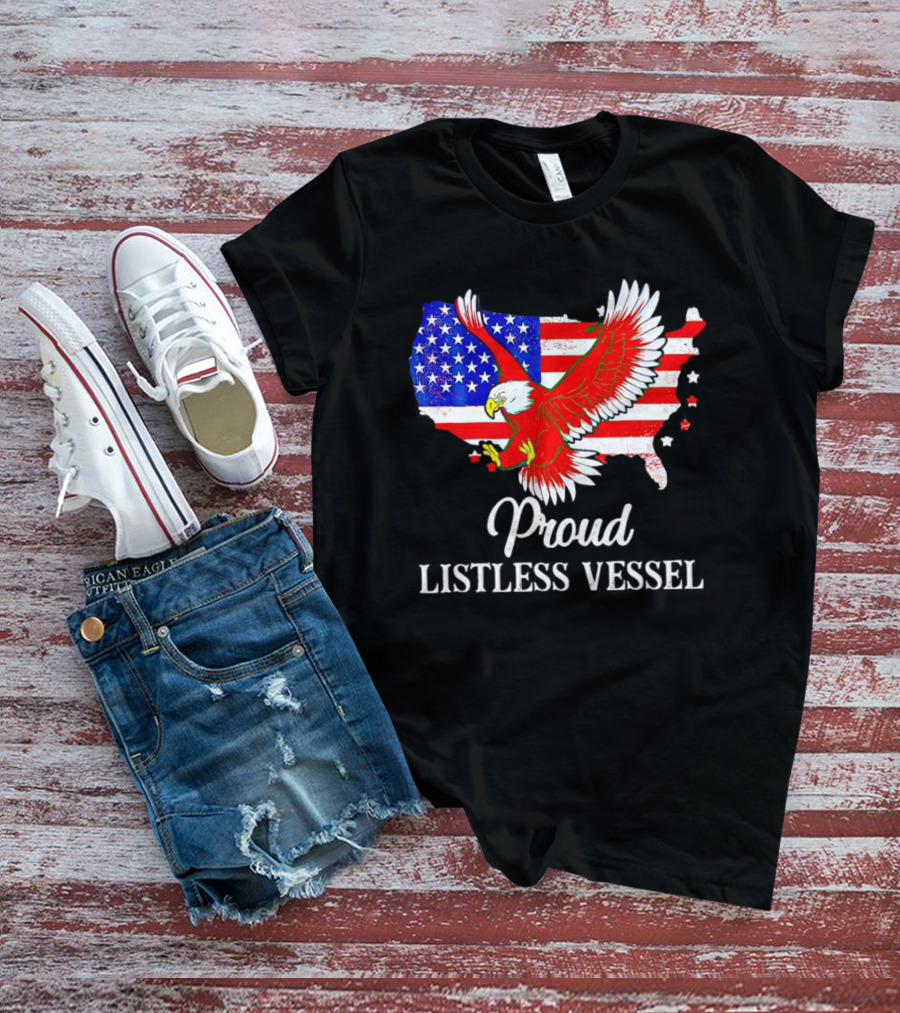 American Flag Eagle Proud Listless Vessel T-Shirt