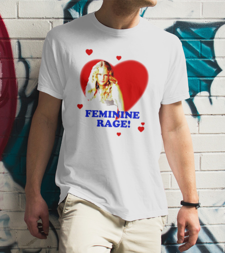 Sabrina Carpenter Feminine Rage Red Heart Iconic Look T-Shirt