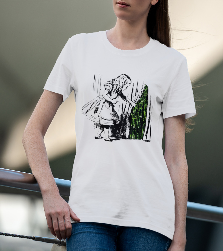 The Matrix New World Alice Reveals Binary Code Wonderland T-Shirt
