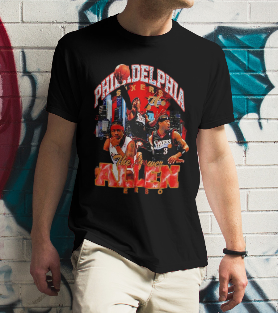 Philadelphia 76ers Allen Iverson The Answer Basketball Legend T-Shirt