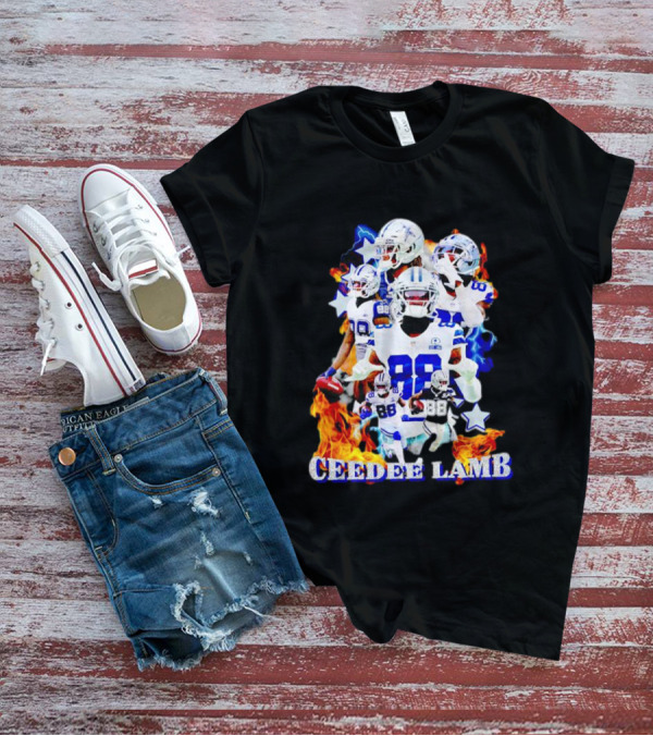 CEEDDEE LAMB 88 Cowboys Fire Stars Collage T-Shirt