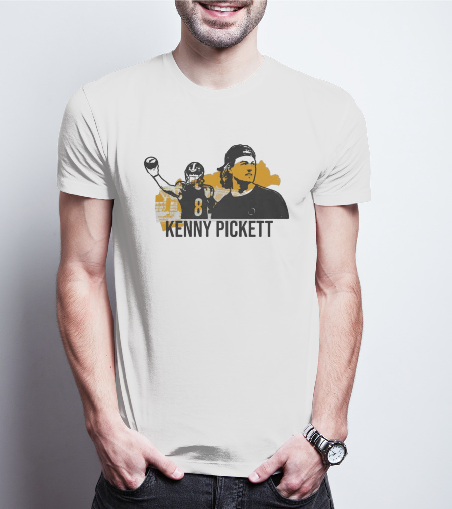 Kenny Pickett Pittsburgh Headliner Series Black And Gold Football Eleven T-Shirt