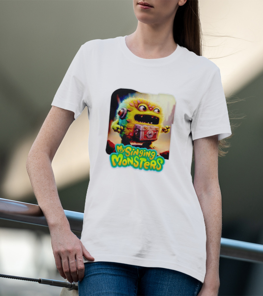 My Singing Monsters Colorful Furry Creature With Camera T-Shirt