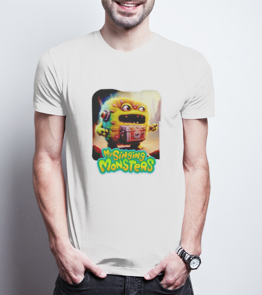 My Singing Monsters Colorful Furry Creature With Camera T-Shirt