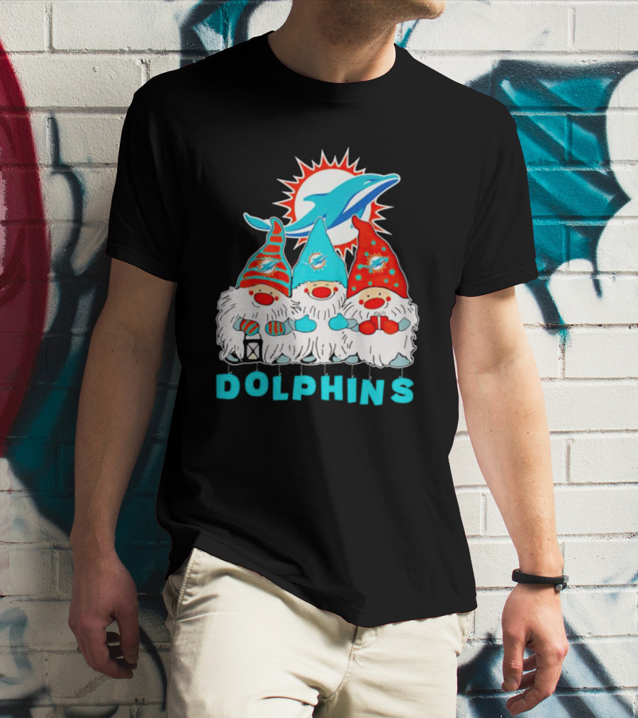 Miami Dolphins Gnomes Football Team Fan T-Shirt