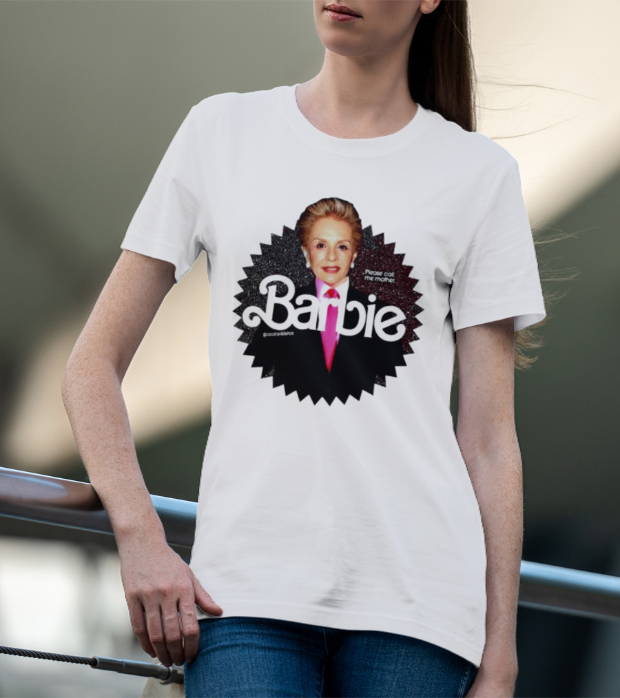 Please Call Me Mother Barbie Black Starburst T-Shirt