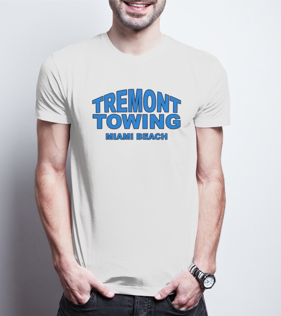 Tremont Towing Miami Beach Blue T-Shirt