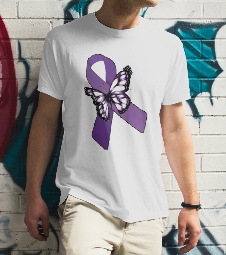 International Overdose Awareness Day Purple Butterfly T-Shirt