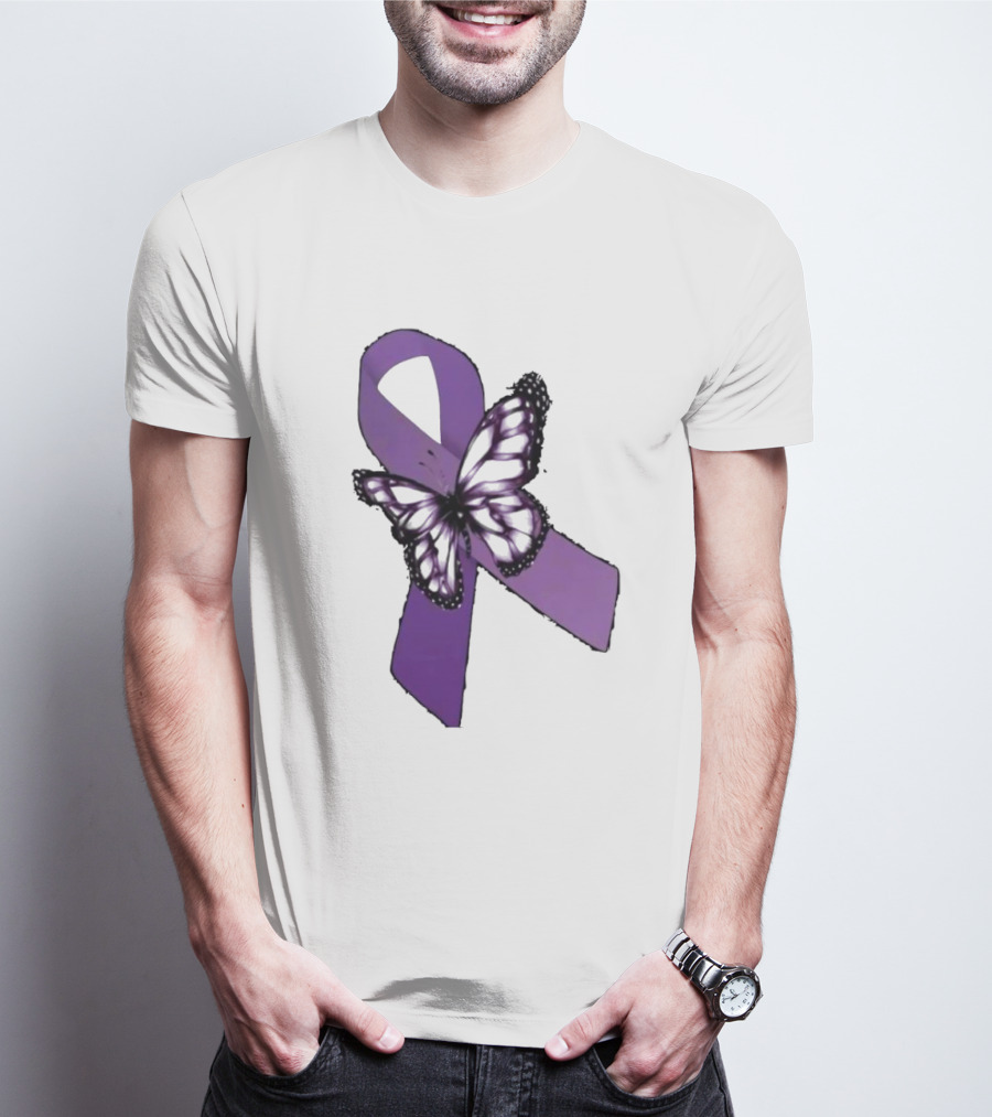 International Overdose Awareness Day Purple Butterfly T-Shirt