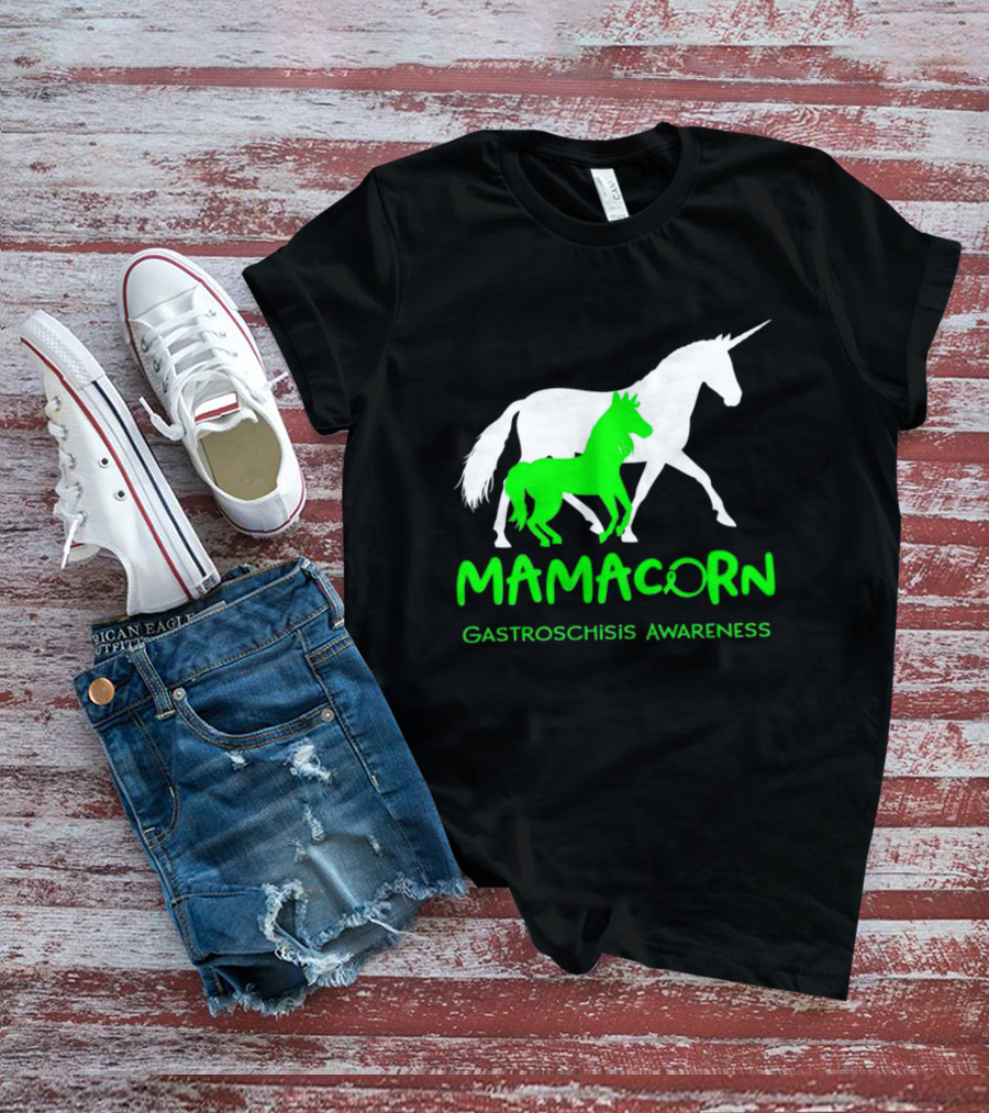 Mamacorn Gastroschisis Awareness Unicorn Mother And Foal T-Shirt