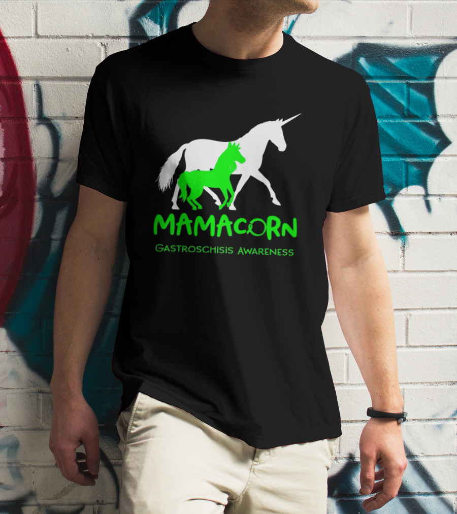 Mamacorn Gastroschisis Awareness Unicorn Mother And Foal T-Shirt