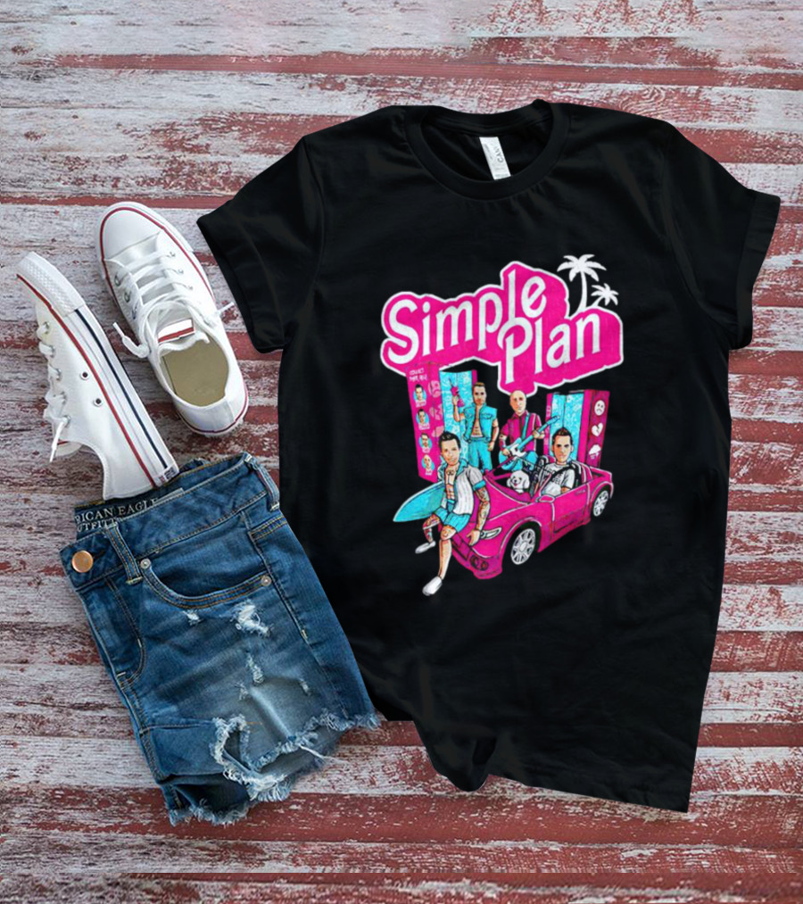 Simple Plan Barbie Dolls And Car Ocean Drive T-Shirt