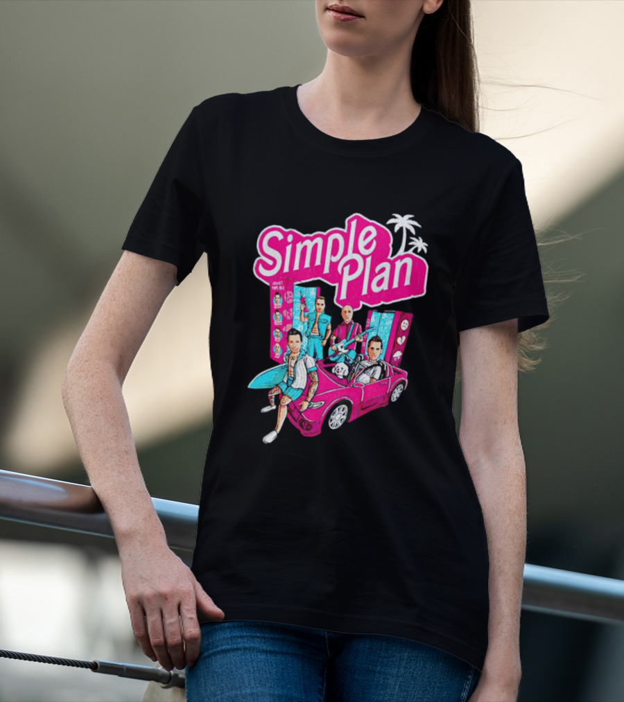 Simple Plan Barbie Dolls And Car Ocean Drive T-Shirt