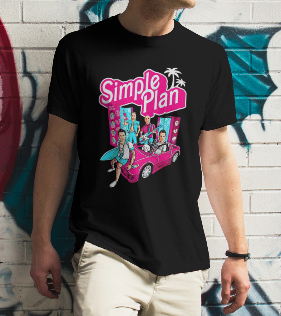 Simple Plan Barbie Dolls And Car Ocean Drive T-Shirt