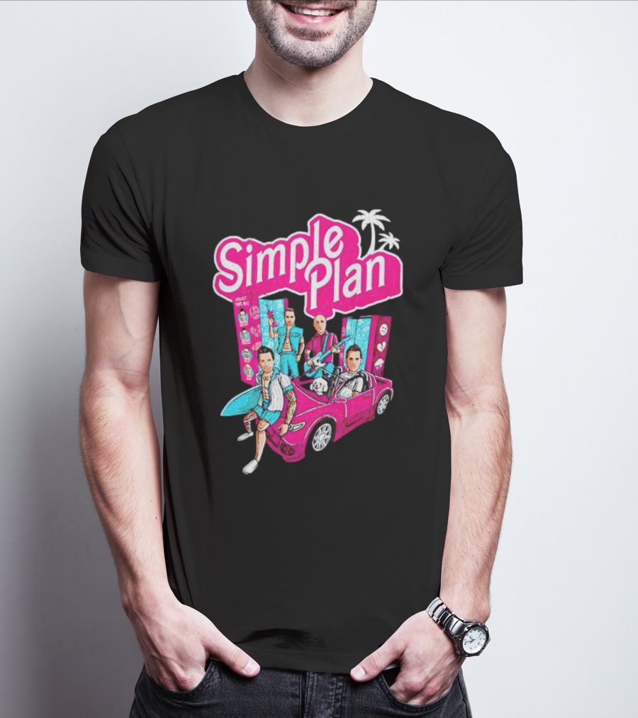 Simple Plan Barbie Dolls And Car Ocean Drive T-Shirt