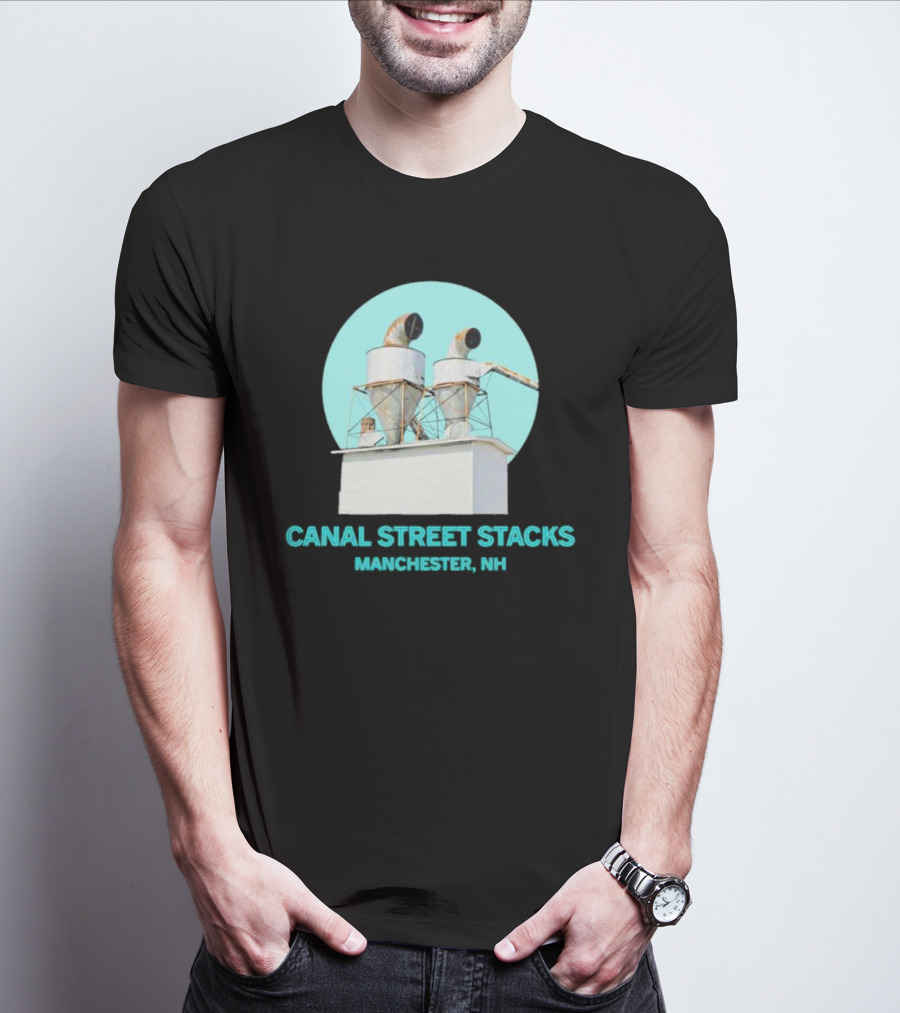 CANAL STREET STACKS MANCHESTER NH Ventilation Towers T-Shirt