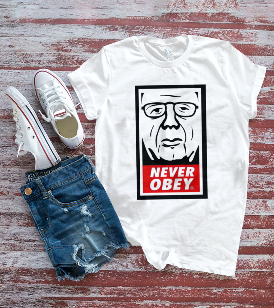 Never Obey Large Graphic Face T-Shirt