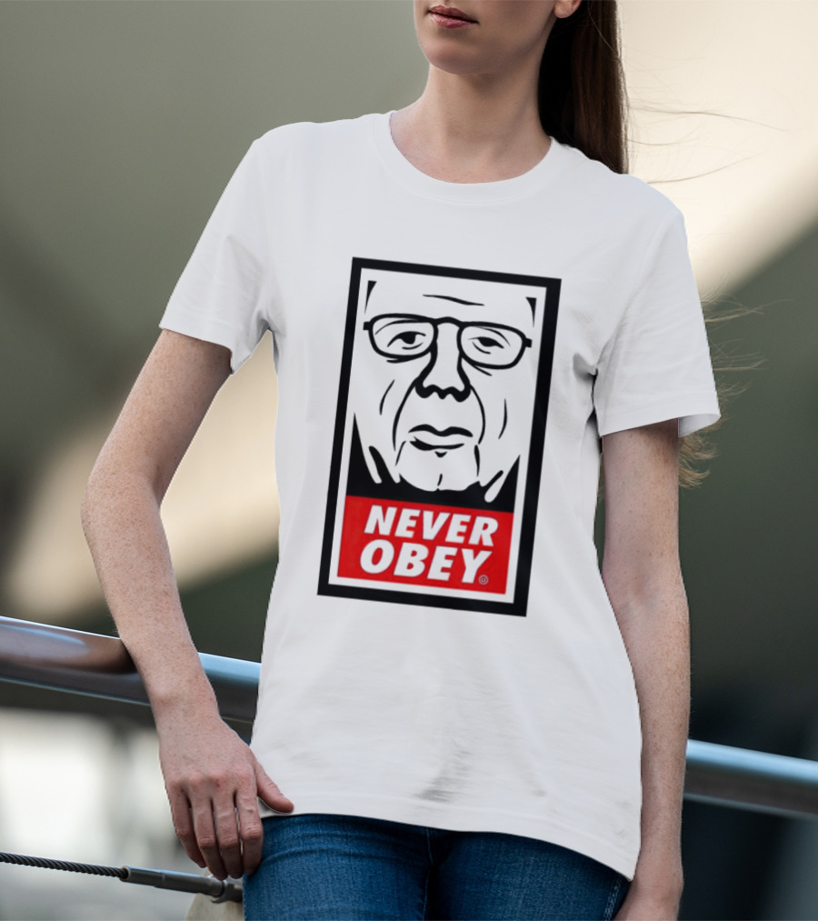 Never Obey Large Graphic Face T-Shirt