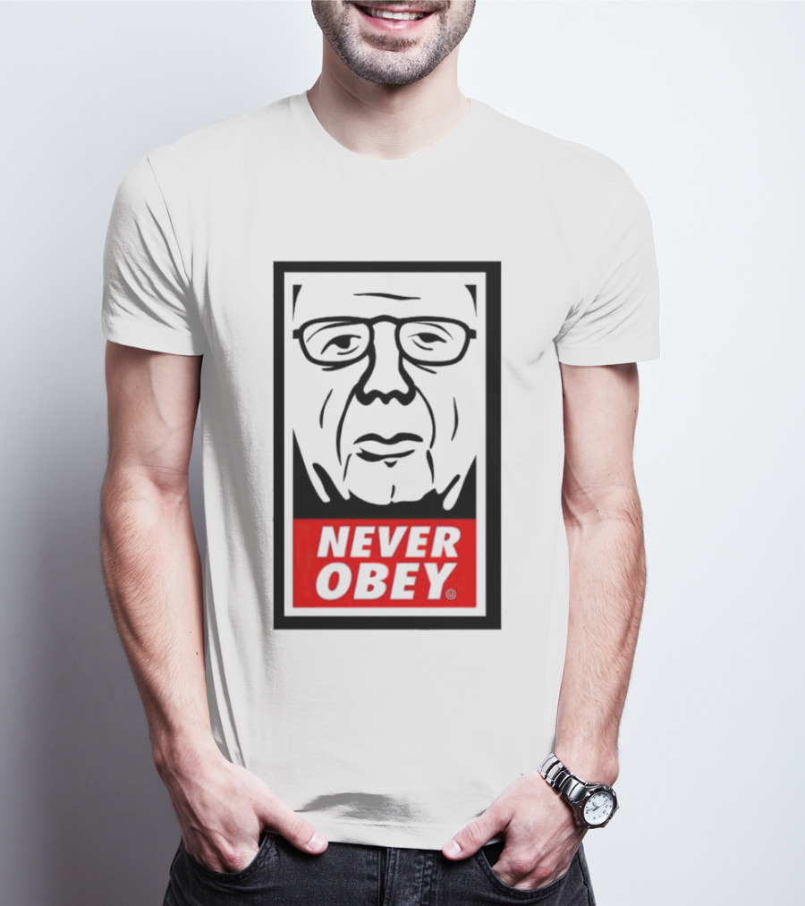 Never Obey Large Graphic Face T-Shirt