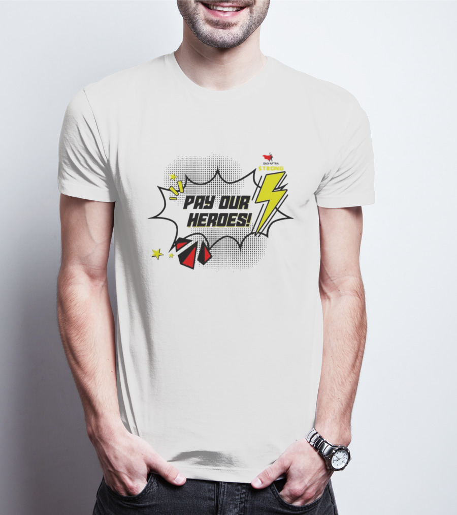 Pay Our Heroes Florida Strong Lightning Bolt Comic T-Shirt