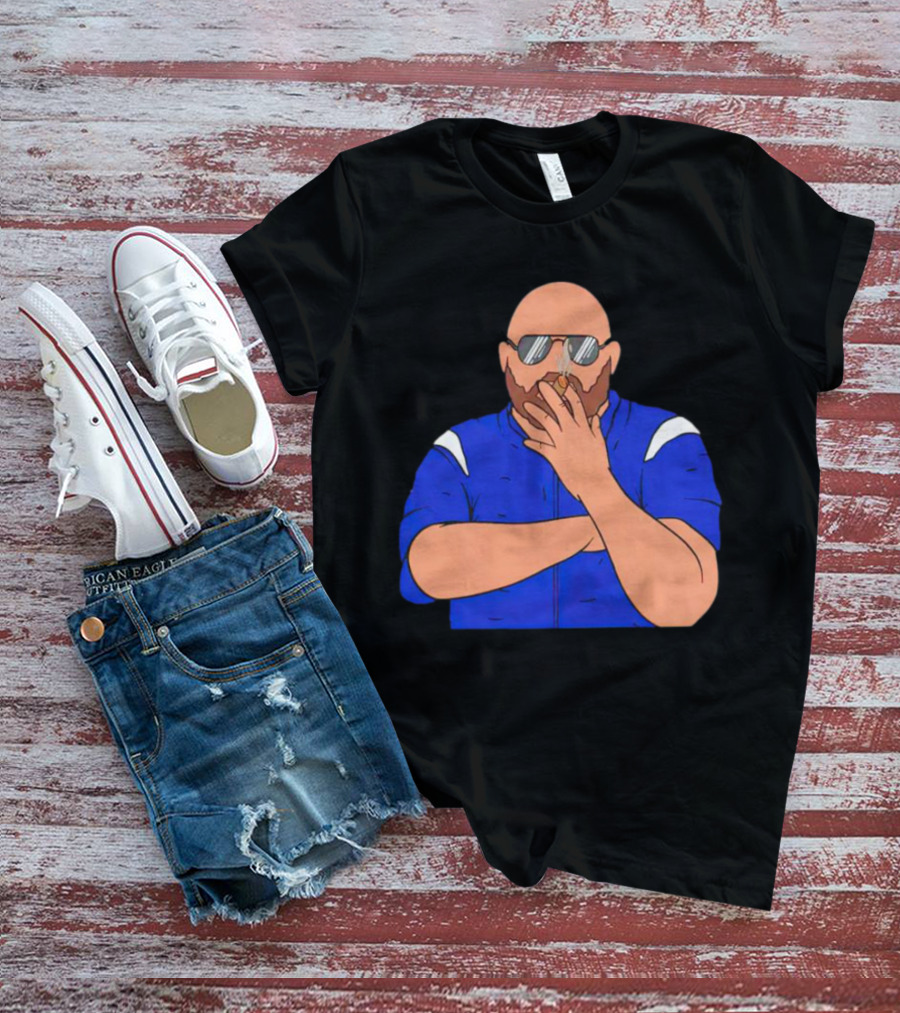 Brian Daboll Smoking Cigar In Blue Jacket Iconic T-Shirt