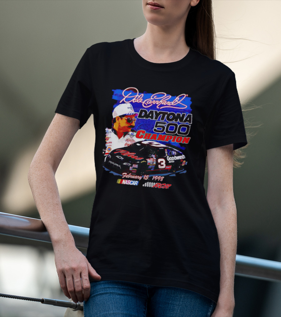 Dale Earnhardt Daytona 500 Champion February 15 1998 NASCAR RCR T-Shirt