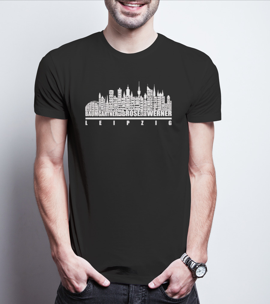 Leipzig Icons Baumgartner Forsberg Werner Skyline T-Shirt