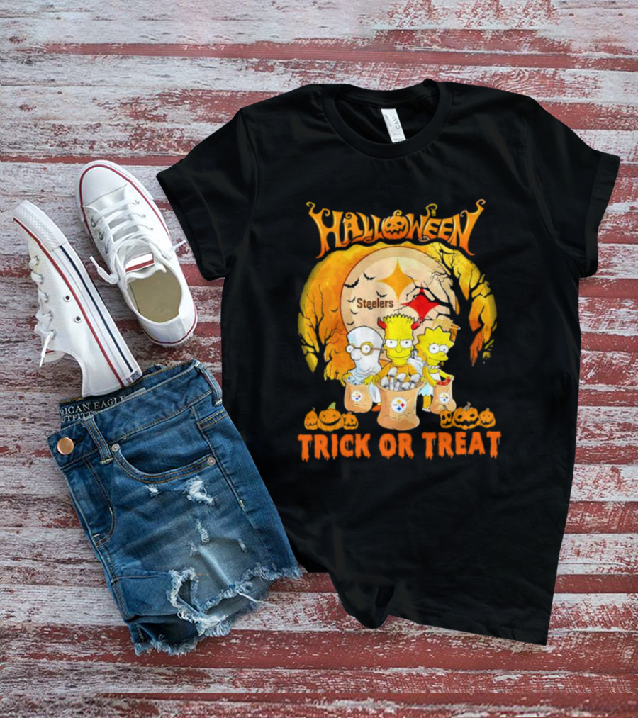 Halloween Steelers Trick Or Treat The Simpson T-Shirt