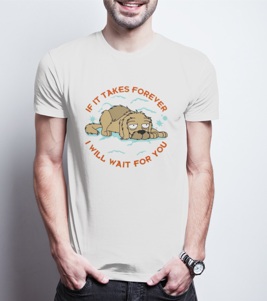 Dog If It Takes Forever I Will Wait For You Starry Night Sky T-Shirt