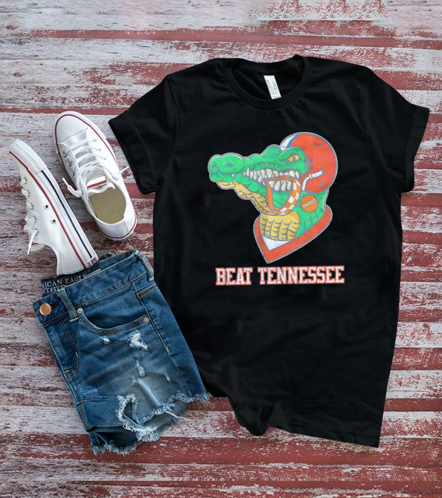 Beat Tennessee Florida Gators Football Smokey Helmet T-Shirt