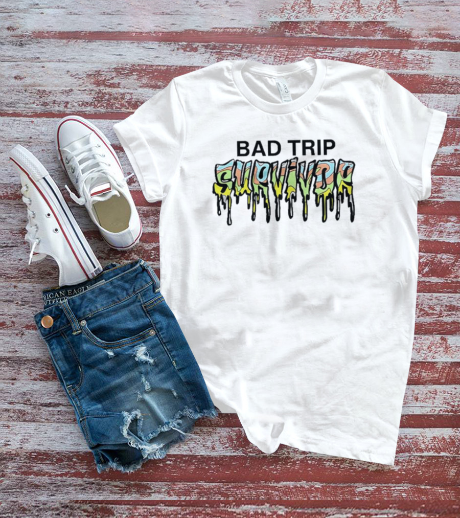 Four Twenty Bad Trip Survivor Dripping Text T-Shirt