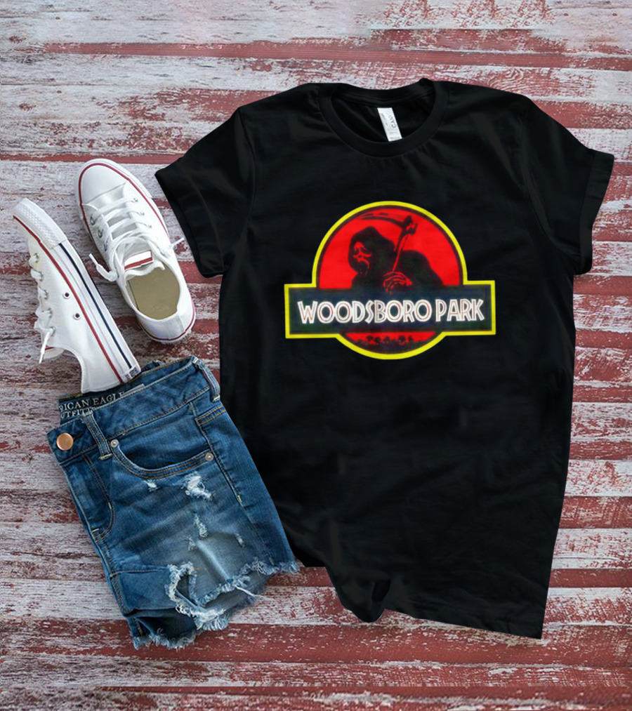 Ghostface Woodsboro Park Halloween Horror Movie Mashup T-Shirt