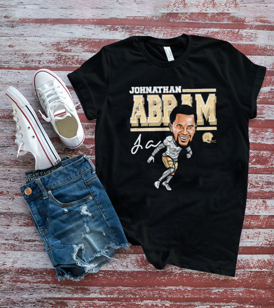 Johnathan Abram Caricature Ja Signature With Football Helmet 24 T-Shirt