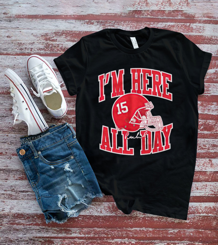 I'm Here All Day 15 Helmet Signature T-Shirt